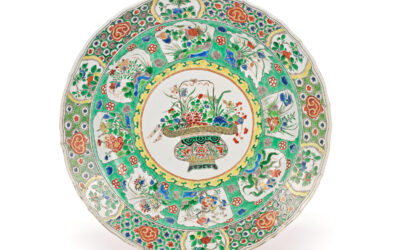 #001 Kangxi Flower Basket Plate